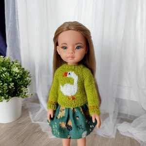 Paola Reina-poppentrui, Paola Reina-poppenkleding, 13 inch poppenkleding, Ruby Red Siblies, outfit Paola Reina, Little Darling-pop