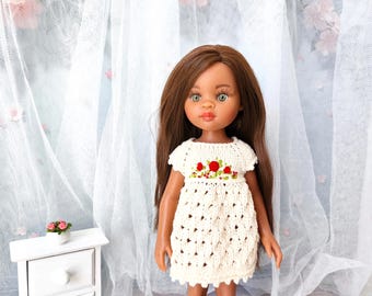 Romantic Floral Dress for Paola Reina Dolls: 13-inch Siblies, Little Darling Outfit