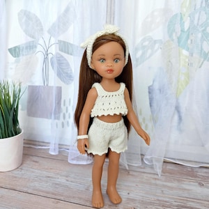 Stylish Summer Set for Paola Reina Doll, Paola Reina Doll Clothes Set, 13 inch doll clothes, Outfit Paola Reina, Ruby Red, Little Darling