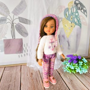 Warme set kleding voor Paola Reina-pop, Paola Reina-poppenkleding, outfit voor pop, 13 inch-poppenkleding, Robijnrode broers en zussen, Little Darling