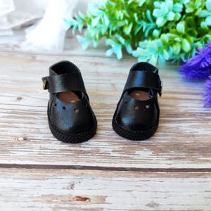 Chic Black Shoes for Paola Reina Dolls - 13 Inch Leather Doll Shoes - Paola Reina Doll Clothes - Fits Little Darling, Ruby Red Siblies