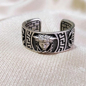 Medusa Ring – Greek Mythology Statement Ring – Adjustable Ancient Style Ring – Boho Jewelry for Women – Gothic Serpent Jewelry Gift