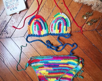 Bikini au crochet fait main à Paris maillot de bain Été