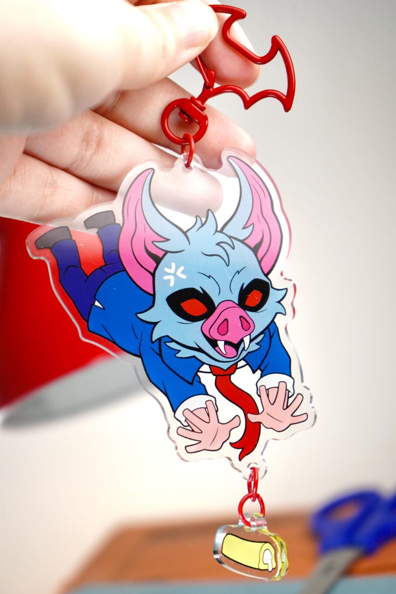Dispatch Game Sonar Keychain, Double Sided Connected Acrylic Chibi ...