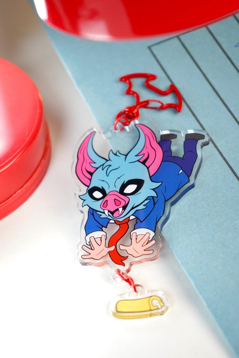 Dispatch Game Sonar Keychain, Double Sided Connected Acrylic Chibi ...