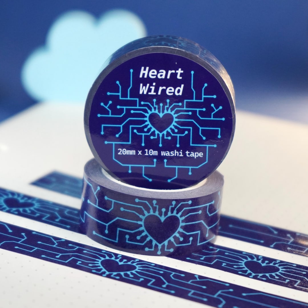 Circuit Board Blue Washi Tape, Cyber Computer Chip Scrapbooking ...