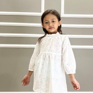 Kids/Toddler Floral Cotton Girls Dresses Summer Girl Clothes Cotton Embroidery and Smocking Dress image 1