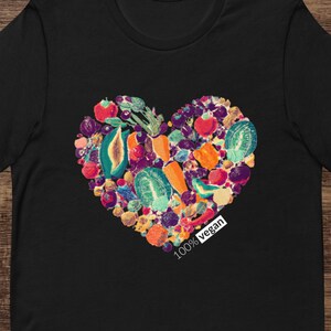 100% Vegan Tee, vegan t-shirt, plant-based lifestyle, vegan gift, vegetable t-shirt, vegan awareness, vegan style