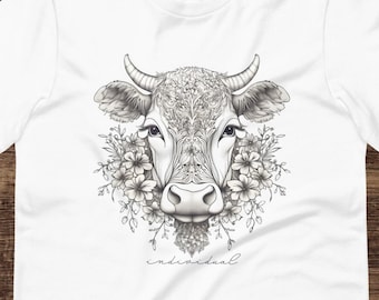 Cows are individuals, vegan t-shirt, love all animals t-shirt for animal lovers, Animal Rights, Ethical Fashion, Boho Chic, Plant-Based