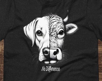 No Difference, vegan shirt, vegan and vegetarian activism, animal rights