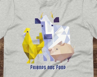 Friends Not Food, camisa vegana, activismo vegano y vegetariano, derechos de los animales, regalo