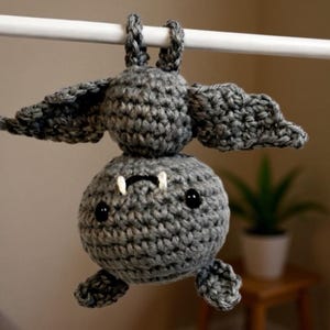 Bat Amigurumi Crochet Pattern PDF | Halloween Hanging Bat | Easy Beginner Crochet | Instant Download