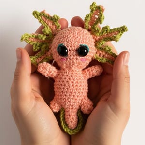 Axolotl Amigurumi Crochet Pattern PDF | Cute Axolotl Plush | Beginner Friendly | Instant Download