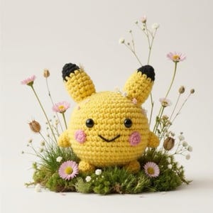 Yellow Mouse Amigurumi Crochet Pattern PDF | Cute Electric Mouse | Beginner Friendly | Instant Download