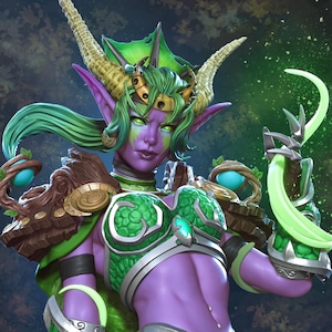 Ysera Statue 3D Printed | Gift For Gamer | Resin Figure | Hand Painted