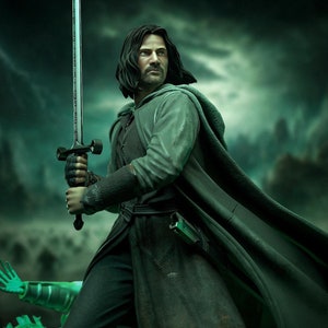 Aragorn Statue 3D Printed | Gift For Gamer | Resin Figure | Handmade Gift | Hand Painted