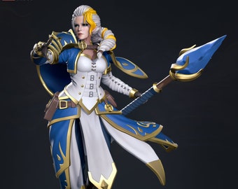 Jaina Statue 3D Gedruckt | WoW | Geschenk für Gamer | Handgefertigtes Geschenk | Handbemalt | WoW Figur