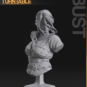 Ciri Bust 3D Printed | Gift For Gamer | Hand Painted | Resin Figure | Handmade Gift