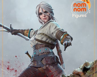 The Witcher Ciri Statue | Geschenk für Gamer | Handbemalt | Der Hexer Figur | Handgemachtes Geschenk