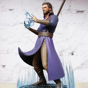Gale Statue 3D Printed | Gift For Gamer | DND | BG3 Figure | Handmade Gift | Hand Painted