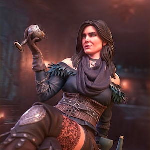 Yennefer Statue 3D Printed | Gift For Gamer | Handmade Gift | Resin Figure | Hand Painted