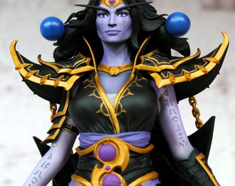 Xal'atath-staty 3D-utskriven | Gåva till spelare | WoW-figur | Handgjord gåva | Handmålad
