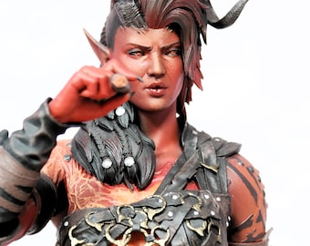 Karlach Statue 3D Printed | Gift For Gamer | Handmade Gift | BG3 Figure | DND | Hand Painted