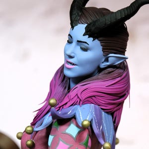 Alfira Statue 3D Printed | Gift For Gamer | Handmade Gift | DND | BG3 Figure | Hand Painted