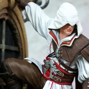 Ezio Statue 3D Printed | Gift For gamer | Resin Figure | Handmade Gift | Hand Painted