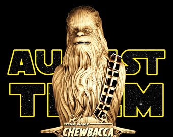 Star Wars Chewbecca Busto stampato in 3D / Regalo fatto a mano / Dipinto a mano / Figura SW / Regalo per giocatori