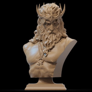 Hades Bust 3D Printed | Greek Mythology | Gift For Gamer | Resin Figure | Handmade Gift | Hand Painted