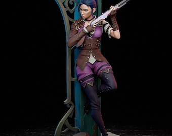 Caitlyn Statue 3D Printed | Gift For Gamer | Hand Painted | Resin Figure | Handmade Gift