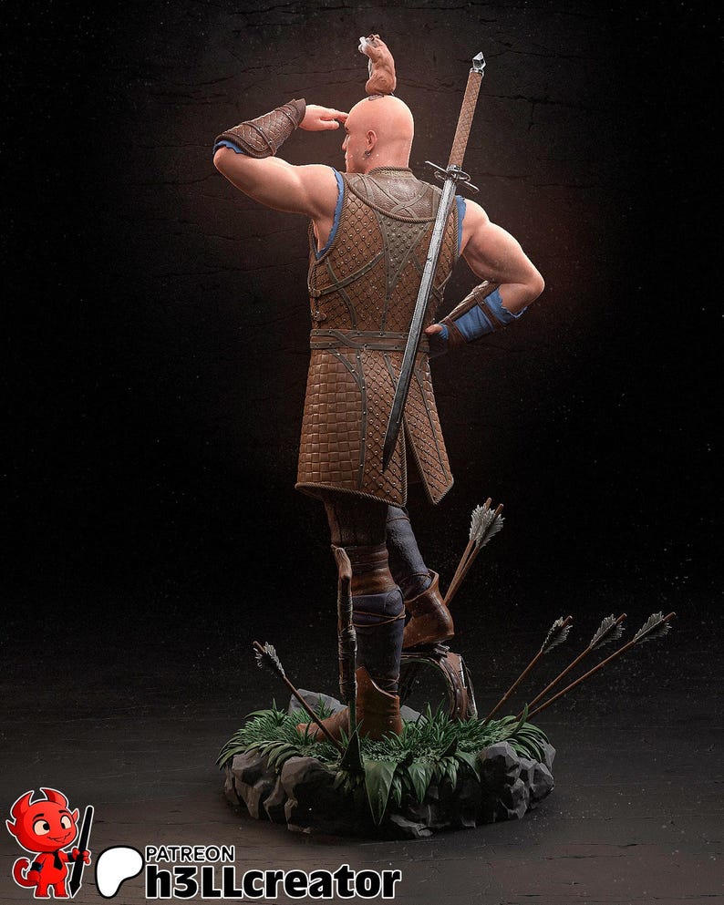 Minsc and Boo Statue 3D Printed | Gift for Gamer | BG3 Figure ...
