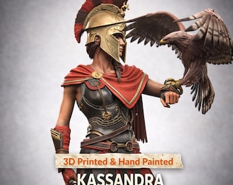 Kassandra Statue 3D Printed | Gift For Gamer | Hand Painted | Odyssey | AC Figure | Handmade Gift