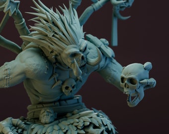 Bwonsamdi Statue 3D Printed | WoW | Gift For Gamer | Handmade Gift | Hand Painted | WoW Figure