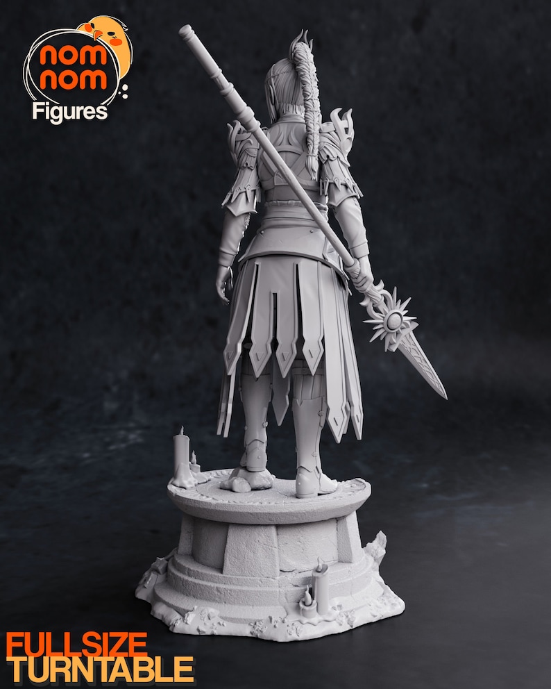 Baldur's Gate 3 Shadowheart Statua stampata in 3D / Regalo per giocatori / Regalo fatto a mano / Figura BG3 / DND / Dipinto a mano immagine 4