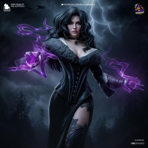 Yennefer Statue 3D Printed | Gift For Gamer | Handmade Gift | Resin Figure | Hand Painted