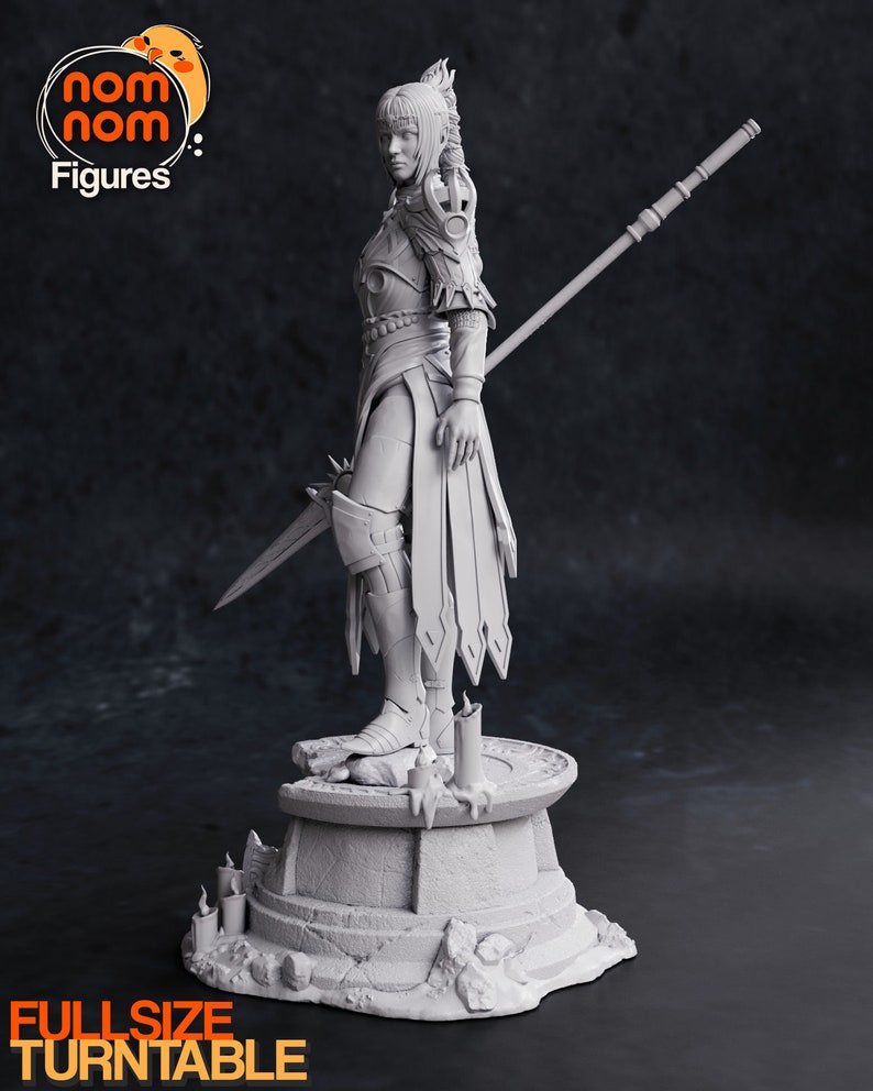 Baldur's Gate 3 Shadowheart Statua stampata in 3D / Regalo per giocatori / Regalo fatto a mano / Figura BG3 / DND / Dipinto a mano immagine 3