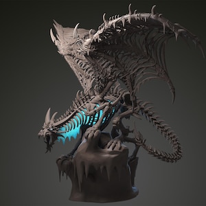 Sindragosa Statue 3D Printed | Gift For Gamer | Handmade Gift | Resin Figure | Hand Painted