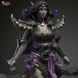 Xal&#39;atath Statue 3D Printed | Gift For Gamer | WoW Figure | Handmade Gift | Hand Painted