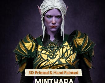 Minthara Statue 3D Printed | Gift For Gamer | Hand Painted | BG3 Figure | DnD | Handmade Gift