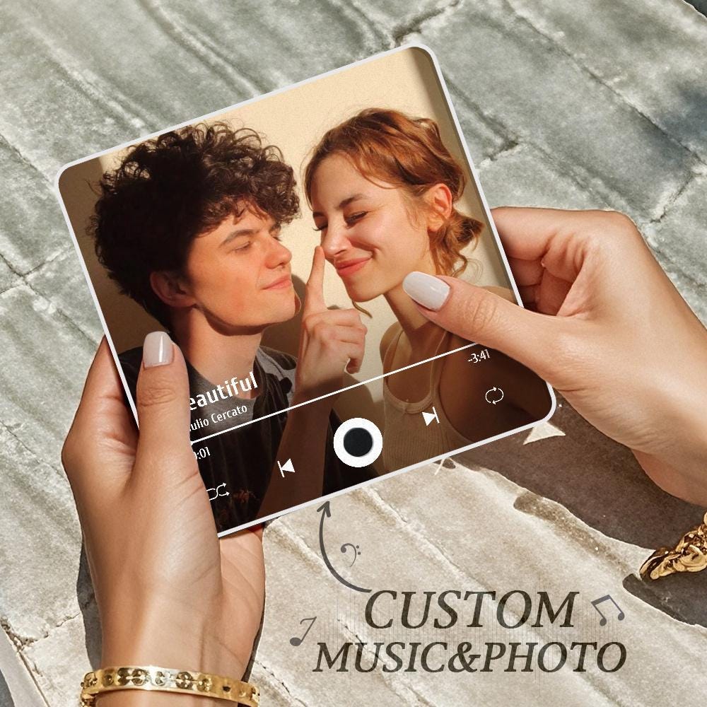 🎄BUY 2 FREE SHIPPING🎄Personalized Photo Music Fridge Magnet | Play Your Favorite Song | Romantic Gift for Him  |  Gift for Her | Music Magnet | Custom Home Decor