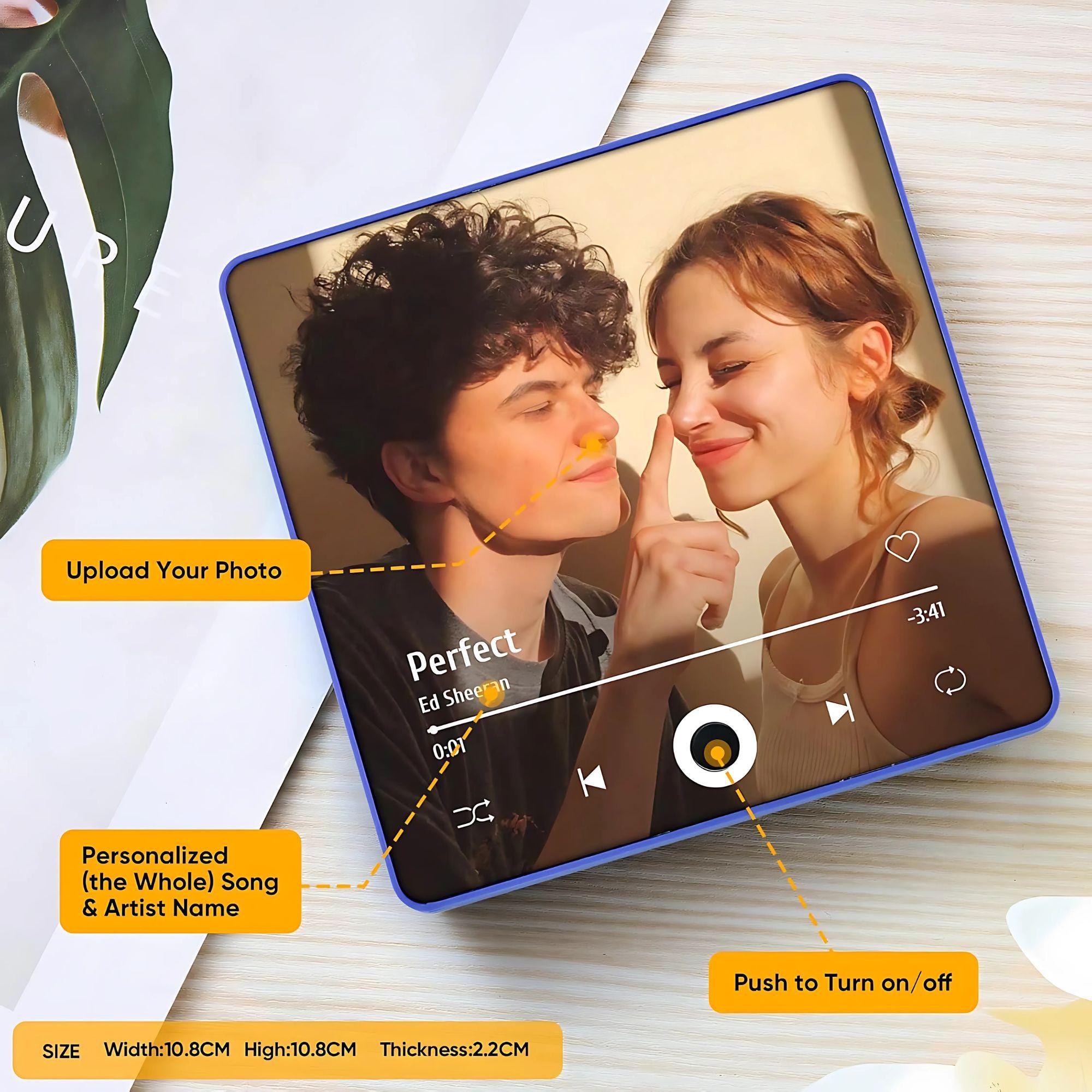 🎄BUY 2 FREE SHIPPING🎄Personalized Photo Music Fridge Magnet | Play Your Favorite Song | Romantic Gift for Him  |  Gift for Her | Music Magnet | Custom Home Decor