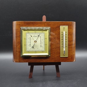 Vintage Barometer with Thermometer Barometer for wall Hanging from the 70-80s Note! Swedish Text and Working. Made in Germany by SFV