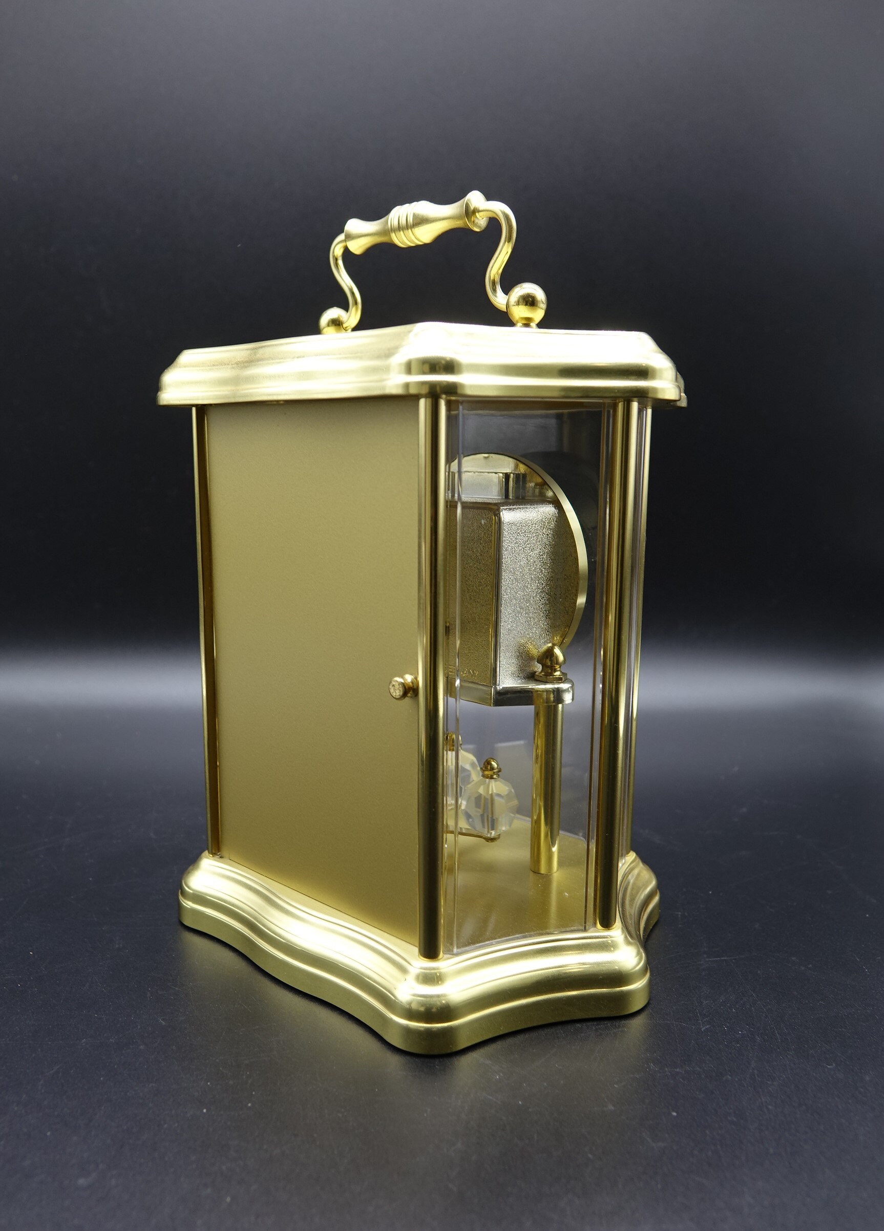 Vintage HERMLE Anniversary Clock. Year Clock in Gold Plastic / Metal