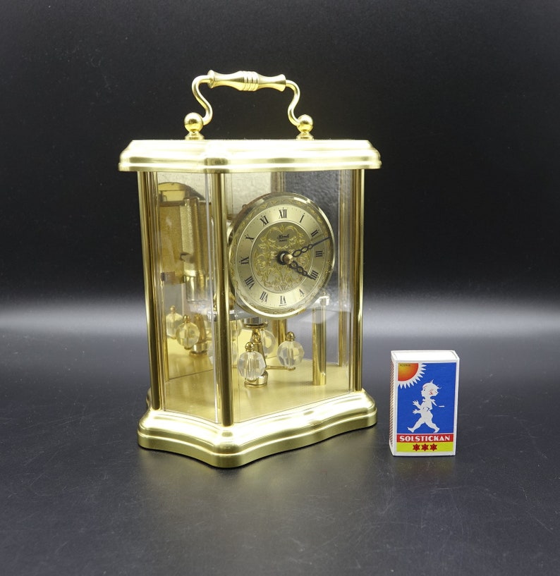 Vintage HERMLE Anniversary Clock. Year Clock in Gold Plastic / Metal