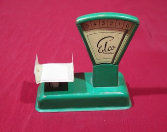 Vintage Toy Store Scale, 1940s Elco Sweden Doll Miniature Scale, Tin Scale for Grocery Store Shop. With Print Elco Sweden.