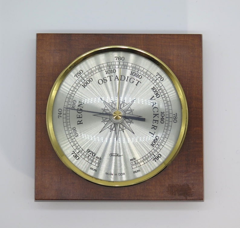 Vintage German Barometer by FISCHER Made in GDR Barometer for Etsy