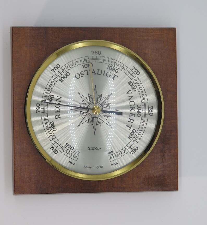 Vintage German Barometer by FISCHER Made in GDR Barometer for Etsy