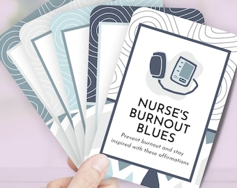 Affirmation Cards for Nurses, INSTANT DOWNLOAD, Healthcare Workers Affirmation Cards Set, Nurse Gift, Nurse Mentor Gift, Boho- BC1
